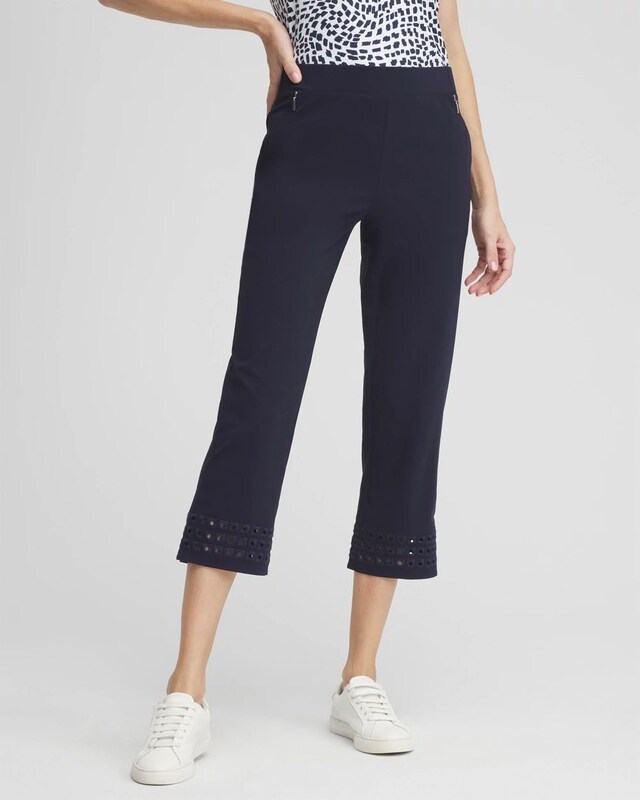 Zenergy UPF Embroidered Eyelet Crops